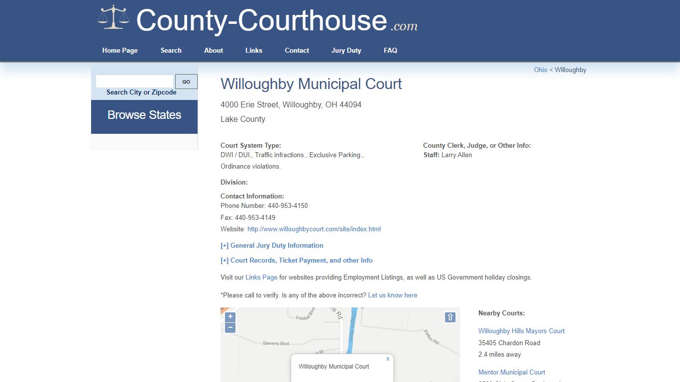 Willoughby Municipal Court in Willoughby, OH - Court ...